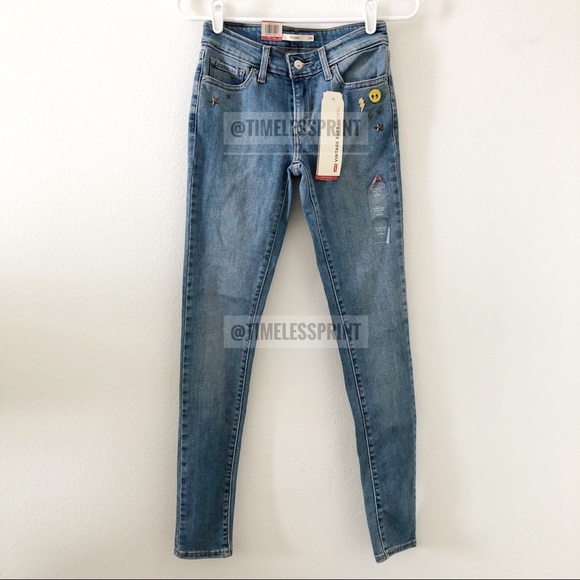 Levi’s Women 711 Skinny Blue Jeans - Picture 2 of 4